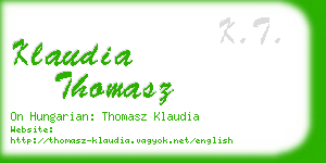 klaudia thomasz business card